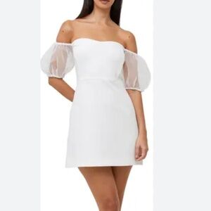 French Connection Puff Sleeve Mini Dress